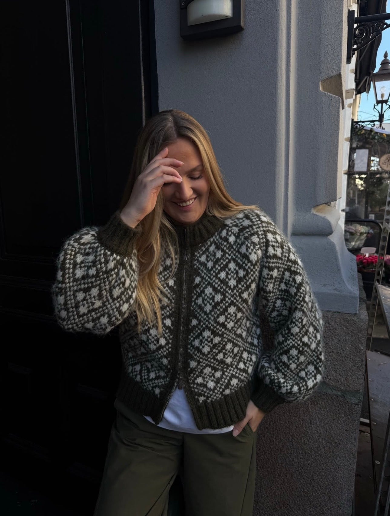 VMINGA Knitted Cardigan - Forest Night